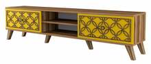 TV-laud Kalune Design Class, 180 x 35 x 44 cm, pruun/kollane