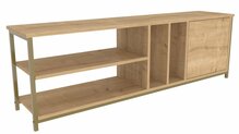 TV-alus Kalune Design Oneida, 140 x 35.3 x 50.8 cm, kuld/tamm