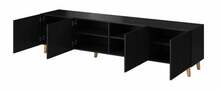TV-laud Halmar Pafos, 200 x 52 x 40 cm, must