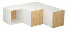 TV-laud Kalune Design 855(II), 92 x 90 x 32 cm, valge/beež