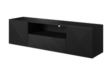 TV laud Bogart Asha 167, 167 cm, must, matt viimistlus