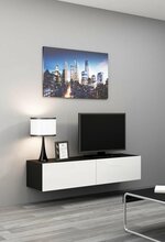 TV-alus Cama Meble VIGO 140, 140 x 30 x 40 cm, must/valge läikiv