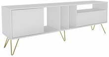 TV-alus Kalune Design Mistico, 180 x 35.5 x 58.7 cm, kuldne/valge