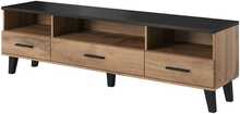 TV-alus Cama Meble Lotta, 180 cm, wotan tamm/must