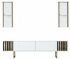 Elutoa mööblikomplekt Kalune Design Gold Line, valge/must