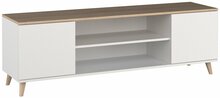 TV-laud ADRK Furniture Petra, 155 x 40 x 50 cm, valge/tamme värv
