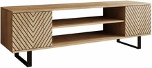 TV-alus ADRK Lorello Herringbone, 155 x 40 x 49 cm, tamm/pruun