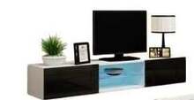 TV-alus Halmar Vigo Glass, must, 2 tk