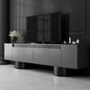 TV-alus Asir puitlaastplaat, Bohem - antratsiit, 180 x 50 x 30 cm, must
