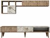Sektsioonkapp Kalune Design Milan 845HCT3080, 35 x 180 x 40 cm, valge/pähkel