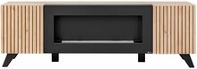 TV-laud ASM Liam, 45 x 160 x 52 cm, antratsiit/pruun