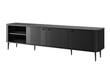 TV-alus Bogart Vesper 187 RD, must, MDF, mustad jalad