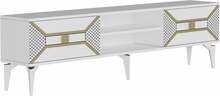 TV-alus Kalune Design Yumedi, 150 x 30 x 50 cm, kuldne/valge