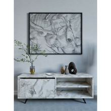 TV-alus Asir Lentyna, Maku, 120 x 47 x 35 cm, Efeso marmor, valge