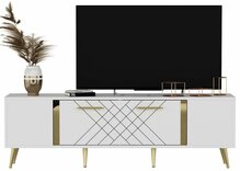 TV-alus Kalune Design Detas, 150 x 35 x 48.2 cm, kuldne/valge