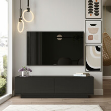 TV-laud Kalune Design FN1 LB, 140 x 35.5 x 38.2 cm, must