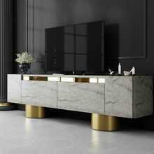 TV-alus Asir puitlaastplaat, Bohem - Travertine, 180 x 50 x 30 cm, kuldne
