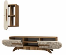 Elutoa mööblikomplekt Kalune Design Defne, siseruumidesse, kreemjas/pähkel
