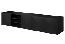 TV-alus Bogart Asha, must matt, 200 cm