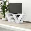 TV-alus Asir Lentyna Pipralla, 110 x 40 x 30 cm, valge, Carrara marmor