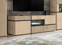 TV-alus ASM Cross, 150 x 50 x 50 cm, helepruun