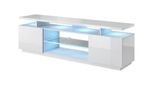 TV-alus Cama Meble Eva, 180 x 40 x 56 cm, valge läikiv