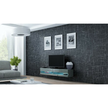 TV-alus Cama Meble VIGO NEW, 140 x 30 x 40 cm, hall/hall läikiv