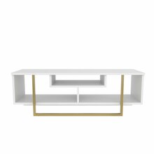 TV-alus Kalune Design Asal 120, 120 x 35,2 x 40,2 cm, kuldne/valge