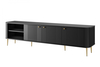 TV-alus Bogart Vesper 187 RD, must MDF, kuldsed jalad