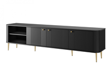 TV-alus Bogart Vesper 187 RD, must MDF, kuldsed jalad