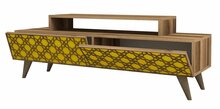 TV-laud Kalune Design 845, 140 x 41.8 x 48.8 cm, pruun/kollane