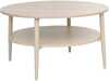 Diivanilaud Home4You Lester, 80 x 80 x 45 cm, hele puit/beež