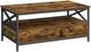 Diivanilaud Vasagle LCT201B01, 100 x 55 x 45 cm, vintage, pruun/must
