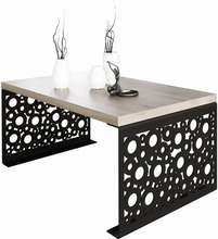 Kohvilaud ADRK Furniture Rina, 100 x 60 x 45 cm, helepruun/must