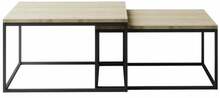 Kohvilaud Eltap Clar, 75 x 75 x 42 cm, tamm/must