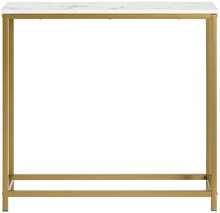 Konsoollaud Sobuy FSB29-G, 80 x 30 x 75 cm, valge/kuldne