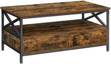 Diivanilaud Vasagle LCT201B01, 100 x 55 x 45 cm, vintage, pruun/must