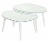 Kohvilaudade komplekt Kalune Design Gusto, 2 tk, 55 x 75 x 38-41 cm, valge