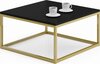 Diivanilaud ADRK Furniture Belten, 65 x 65 x 33 cm, must/kuldne