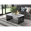 Diivanilaud ADRK Furniture Rina, 100 x 60 x 45 cm, hall/must