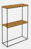 Konsoollaud ADRK Velo, 20 x 60 x 80 cm, pruun/must