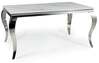 Konsoollaud Signal Prince, 180 x 90 x 75 cm, valge/kroom