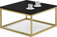 Diivanilaud ADRK Furniture Belten, 65 x 65 x 33 cm, must/kuldne