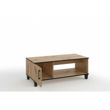 Kohvilaud ADRK Furniture POL09, 120 x 56 x 51 cm, pruun/must