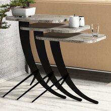 Kohvilaudade komplekt Kalune Design 845(I), 60 x 35 x 45 cm, must/pruun