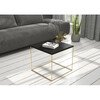 Kohvilaud ADRK Furniture Elena, 50 x 50 x 45 cm, must/kuldne