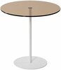 Kohvilaud Kalune Design Chill-Out, 50 x 50 x 50 cm, valge/pronks