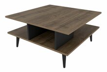 Kohvilaud Kalune Design Akya, 89 x 89 x 44 cm, must/pähkel