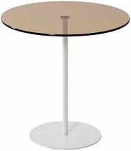 Kohvilaud Kalune Design Chill-Out, 50 x 50 x 50 cm, valge/pronks