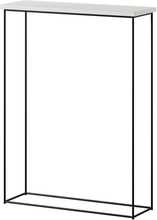 Konsoollaud ADRK Furniture Sili, 60 x 20 x 80 cm, must/valge